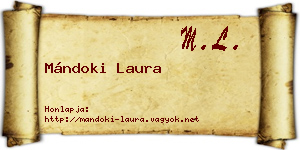 Mándoki Laura névjegykártya